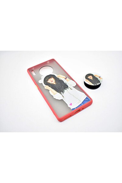 Generic Shockproof Hard Polycarbonate Graphic Case for Huawei Mate 30 Pro - Red Girl 02