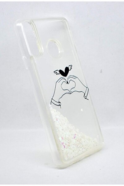 Generic Transparent glossy silicone gel and TPU shockproof phone case for Samsung Galaxy A20S (white)