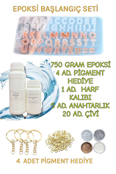 se7enck 750gr Şeffaf Epoksi Reçine Epoksi Başlangıç Seti Kendi Işini Kur Hobi...