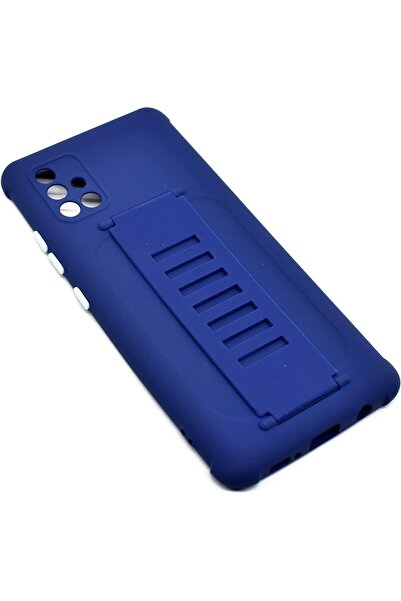 MOCOM Luxury Wrist-Strap Case for Samsung Galaxy A51 5G, Soft Silicone Candy Colors (Blue)