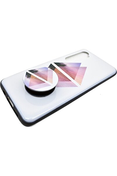 Generic Stylish Back Cover with Stand for Xiaomi Mi Note 10 Lite (White Brown) - Thermoplastic Polyurethane