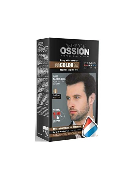 Ossion MEN JEL SAÇ BOYASI NO:3 KOYU KAHVE 40ml
