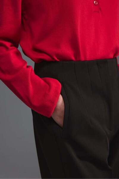 Tailors Room Polo Neck Sweater - Red