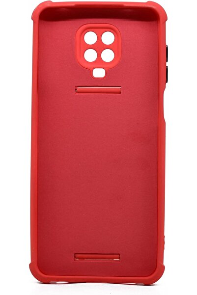 MOCOM Luxury Wrist-Strap Silicone Case for Xiaomi Redmi Note 9 Pro/9S/9 Pro Max/Poco M2 Pro - Red