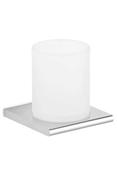 Maison Mex Toothbrush holder, SANTI, L.10 l.10 H.10 cm, chrome/sandblasted