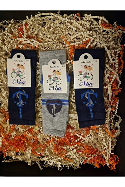 LİA Underwear Patterned Children's Socks 3-Piece