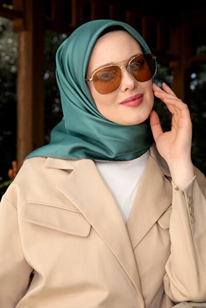 Levidor cu două fețe Twill mătase Eșarfă Verde-Noroi