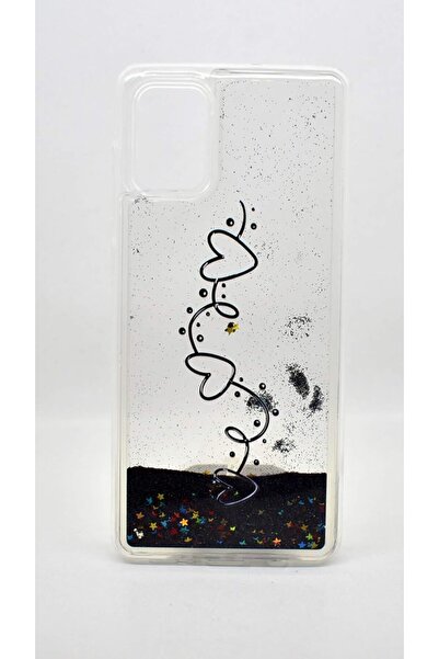 Generic Transparent Glitter Silicone Gel & TPU Shockproof Case for Samsung Galaxy A71 (Black)