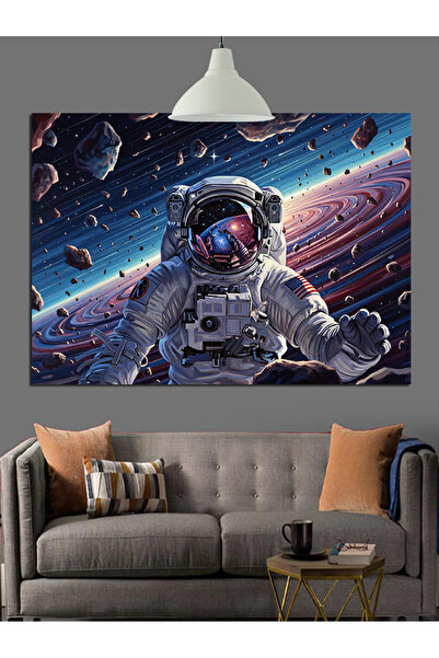 KanvasSepeti Plimbare prin spațiu Pictură în ulei de înaltă calitate texturat...