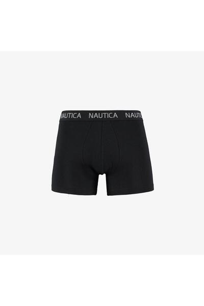 Nautica Men's Black Standard Fit 3-Piece Boxers