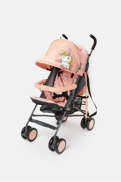 REDTAG Newborn Pink Unicorn Stroller