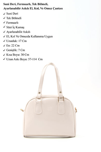 SHAKA Crinkle Textured Cream Shk205 Faux Leather Zippered Single Compartment Adjustable Strap Hand, Arm and Shoulder Bag