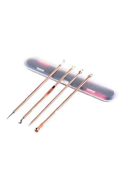 start makers مجموعة إبر إزالة حب الشباب من 4 قطع باللون الذهبي الوردي