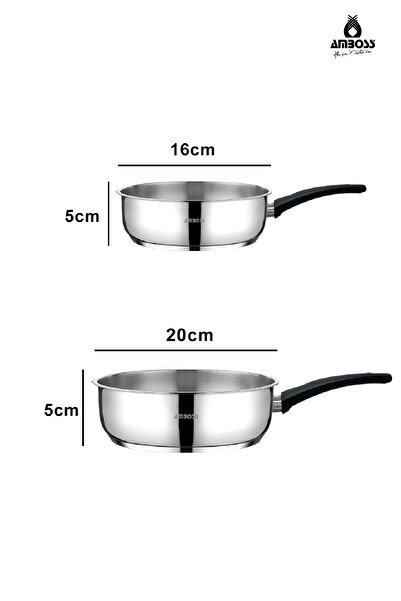 Amboss Master Class 6-Piece Stainless Steel Cookware Set with Storage Container