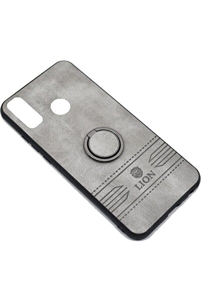 Generic Luxury Synthetic Leather Back Case with Stand for Huawei Y8s (Gray)