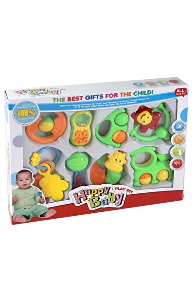 AGD Multi-shape Rattle Set of 8 Pieces