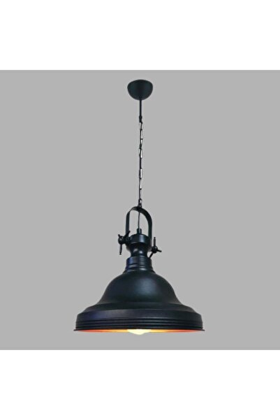 RONİSU AYDINLATMA İnvernes Dekoratif Mat Siyah Metal Sarkıt Lamba – Retro End...