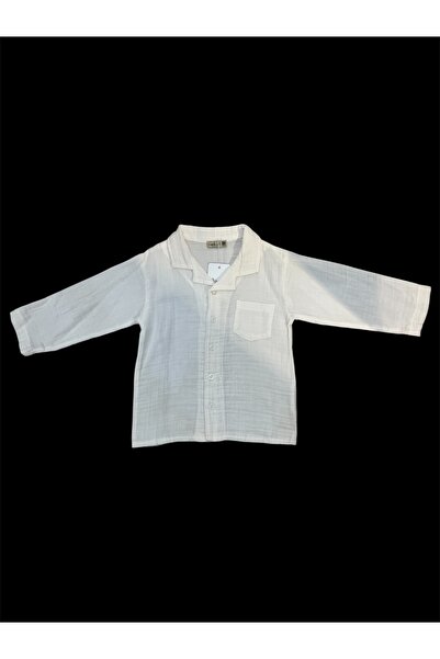 Çeşme Home Children's 100% Cotton Muslin Woven Long Sleeve Striped Shirt (2-3/ 4-5/ 6-7 Years)
