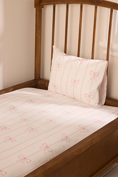 Atelier Babbi Children's Bed Sheet Set - Ribbon / Pink