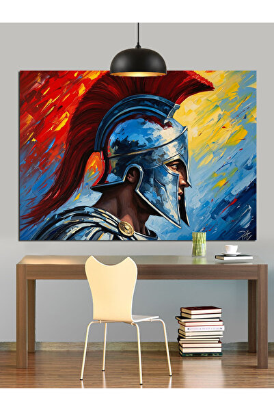 KanvasSepeti Antique Warrior Pictură în ulei de înaltă calitate texturat Canv...