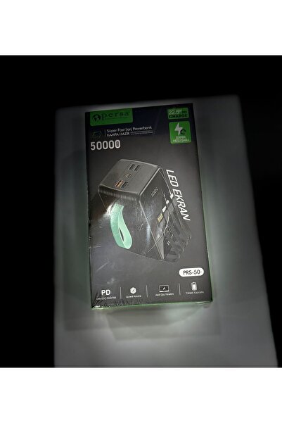 persa 50000 mAh Süper Ultra Hızlı Şarj Powerbank Led Ekran Göstergeli Tüm cih...