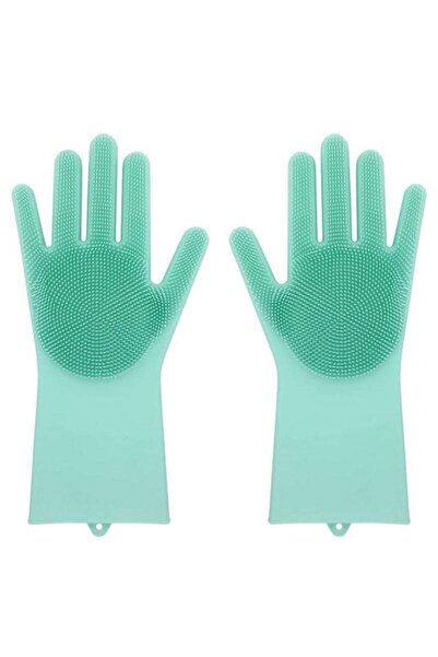 AGD Multifunctional Thick Heat-Resistant Silicone Cleaning Gloves (Green)