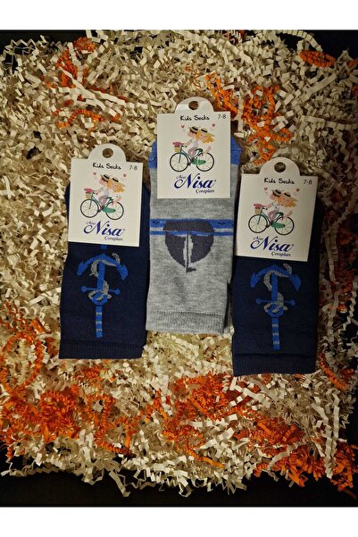 LİA Underwear Patterned Children's Socks 3-Piece