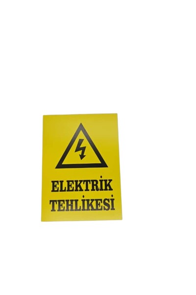 HiperAD Reklam Electrical Hazard Sign – Foil Print Warning Sign on 3mm Dekota...