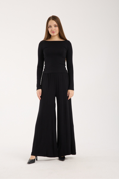 İLKCET MODA Modal Fabric Thin Blouse Pants Stretchy Set