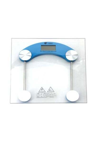 AGD Digital Weight Scale, Transparent/Blue, 30 x 30 cm