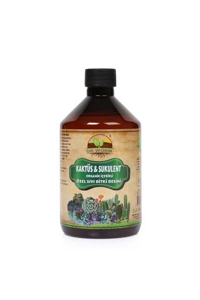 Dr.Worm Kaktüs ve Sukulent Sıvı Bitki Besini 500 ml - Özel Formüllü Bitki Coş...