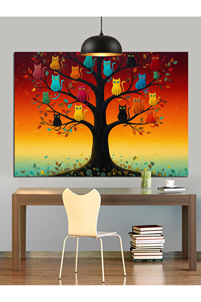 KanvasSepeti Arborele vieții și pictură în ulei de înaltă calitate texturat C...