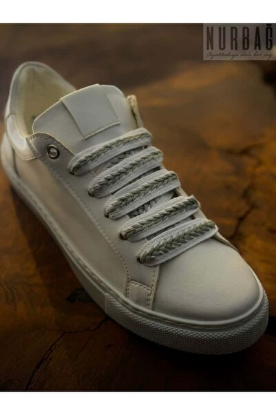 NURBAĞ DOKUMA Green White Hair Braid 100 cm Tie