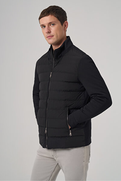 Morven Men's Black Polyamide Short Quilted Jacket