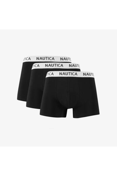 Nautica Men's Black 3-Piece Standard Fit Boxer
