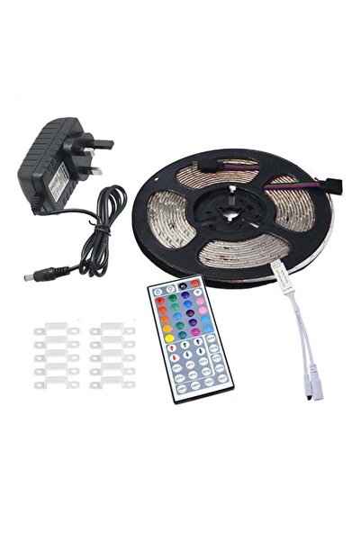 YWXLight شريط إضاءة LED مرن RGB مع جهاز تحكم عن بعد - أسود/أبيض