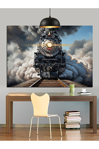 KanvasSepeti Trenul Terestru cu abur Vopsea în ulei de înaltă calitate textur...