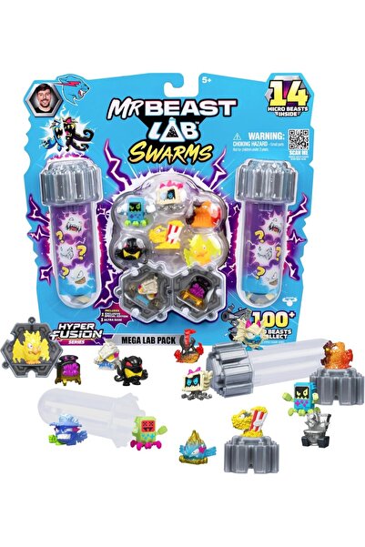 Moose Toys مجموعة Mrbeast Lab Swarms S3 Mega Lab المكونة من 14 قطعة (قطعة واح...
