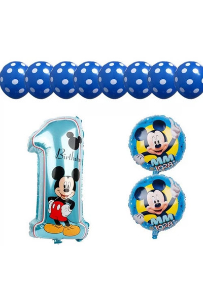 ERMA Smart Set 13 baloane, Aniversare 1 an, tema Mickey Mouse, WOW Shop Online
