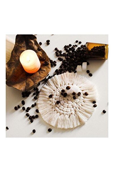 Generic Round Cotton Braid Thicken Non-Slip Placemat Cup Pad