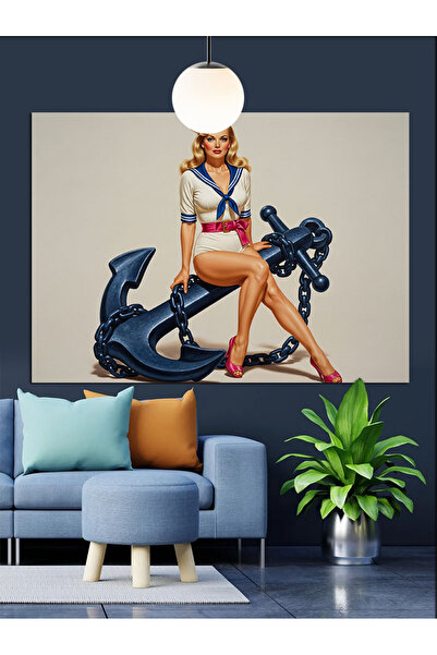 KanvasSepeti Çapa Ve Denizci Pictură în ulei de înaltă calitate texturat Canv...