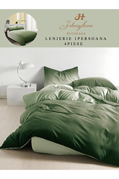 FIONNA.RO Lenjerie De Pat Finet 1 Persoana - Verde Degrade