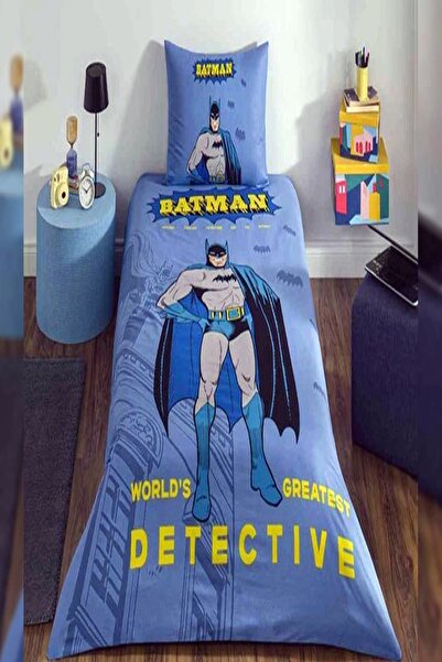 Özdilek Ліцензований одномісний комплект постільної білизни з гумкою Batman D...