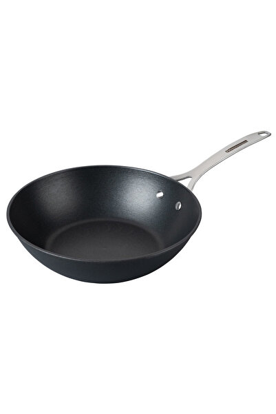 FM Professional FORCE cast iron wok pan 28 cm with non-stick coating and stainless steel handle
