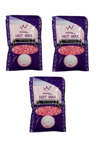 Konsung Beauty شمع ساخن وردي 100 جرام / 3 قطع