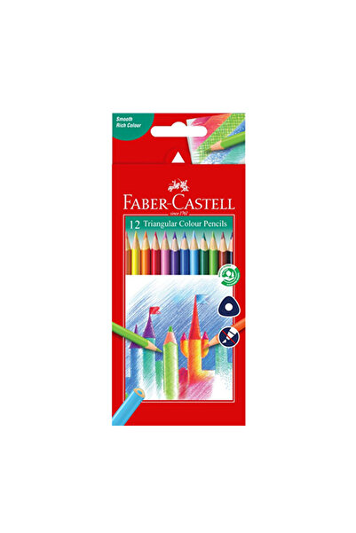 Faber Castell أقلام تلوين مثلثة - مجموعة من 12 لونًا