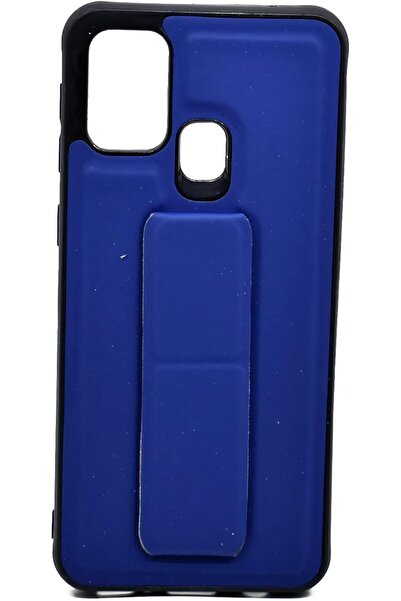 Generic Luxury wrist-strap case with stand for Samsung Galaxy M31 (Blue) - Thermoplastic Polyurethane