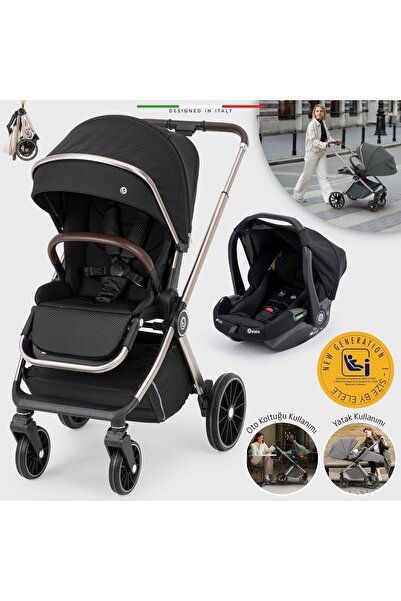 Elele Milazzo Premium Travel Sistem Bebek Arabası Siyah