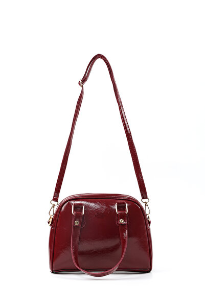 SHAKA Crinkled Textured Burgundy Shk205 Faux Leather Zippered Single Compartment Adjustable Strap Hand, Arm and Shoulder Bag