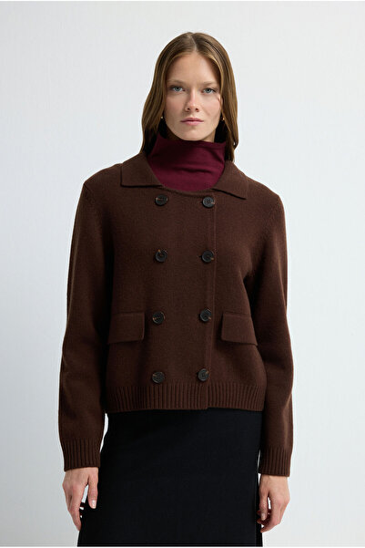 adL Arkası Pileli Triko Hırka